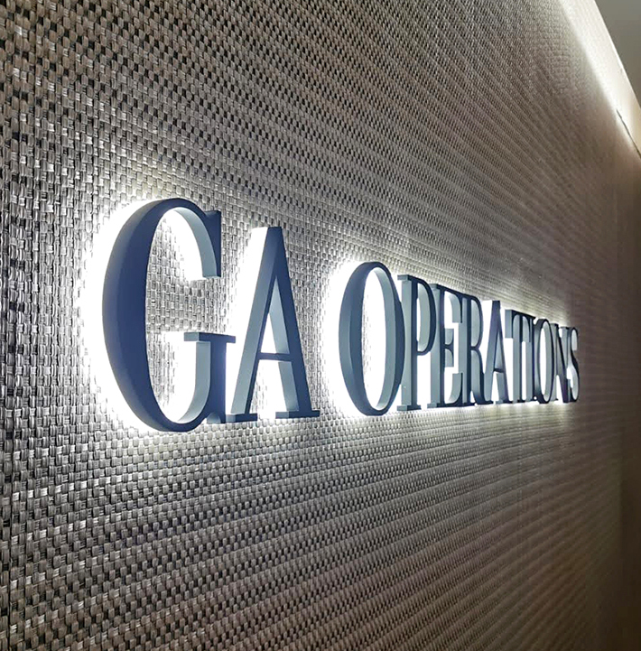 Back-Lit Signage for Office 026